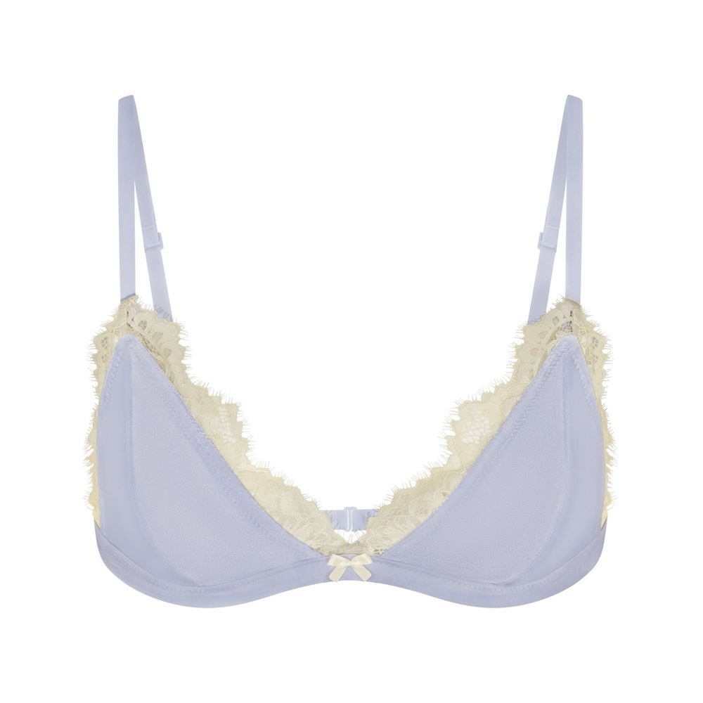NEW SKIMS VELVET LACE TRIANGLE BRALETTE (M)